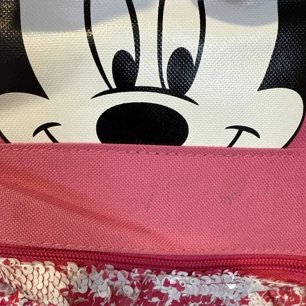 Minnie Mouse BACKPACK Disney Ears Polka Dots Bow Sequins Toddler Pink